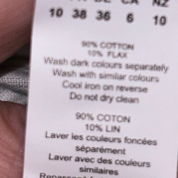 2 piece PLT Prettylittlething grey white woven cotton flax wide leg drawstring 8 - Picture 11 of 13